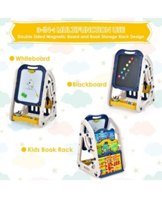 3-in-1 Kids Art Easel Double-Sided Tabletop Easel with Art Accessories