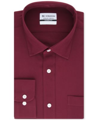 Men Classic-Fit Solid Color Dress Shirt