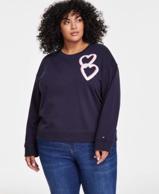 Tommy Hilfiger - Plus Size Chenille Heart Sweatshirt