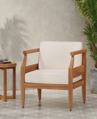 Streamdale Acacia Wood Outdoor Club Chair with Cushions