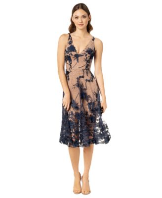 Women's Audrey Floral Applique Lace Mini Dress