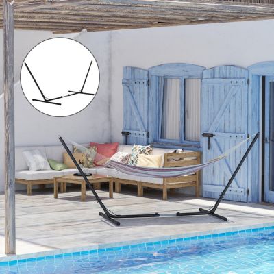 Universal Hammock Stand 10-13ft Adjustable Steel Stand Space-Saving and Portable Carrying for Indoor and Outdoor Use, Black