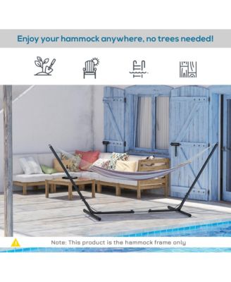 Universal Hammock Stand 10-13ft Adjustable Steel Stand Space-Saving and Portable Carrying for Indoor and Outdoor Use, Black