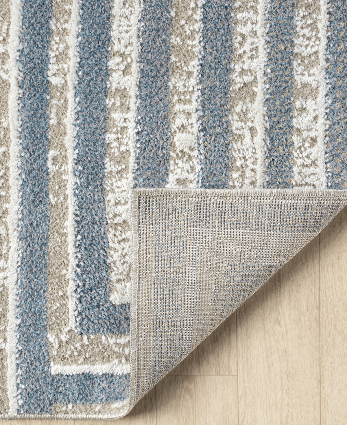 Lr Home Willa Vis-1 5'3"x7' Area Rug In Beige,blue