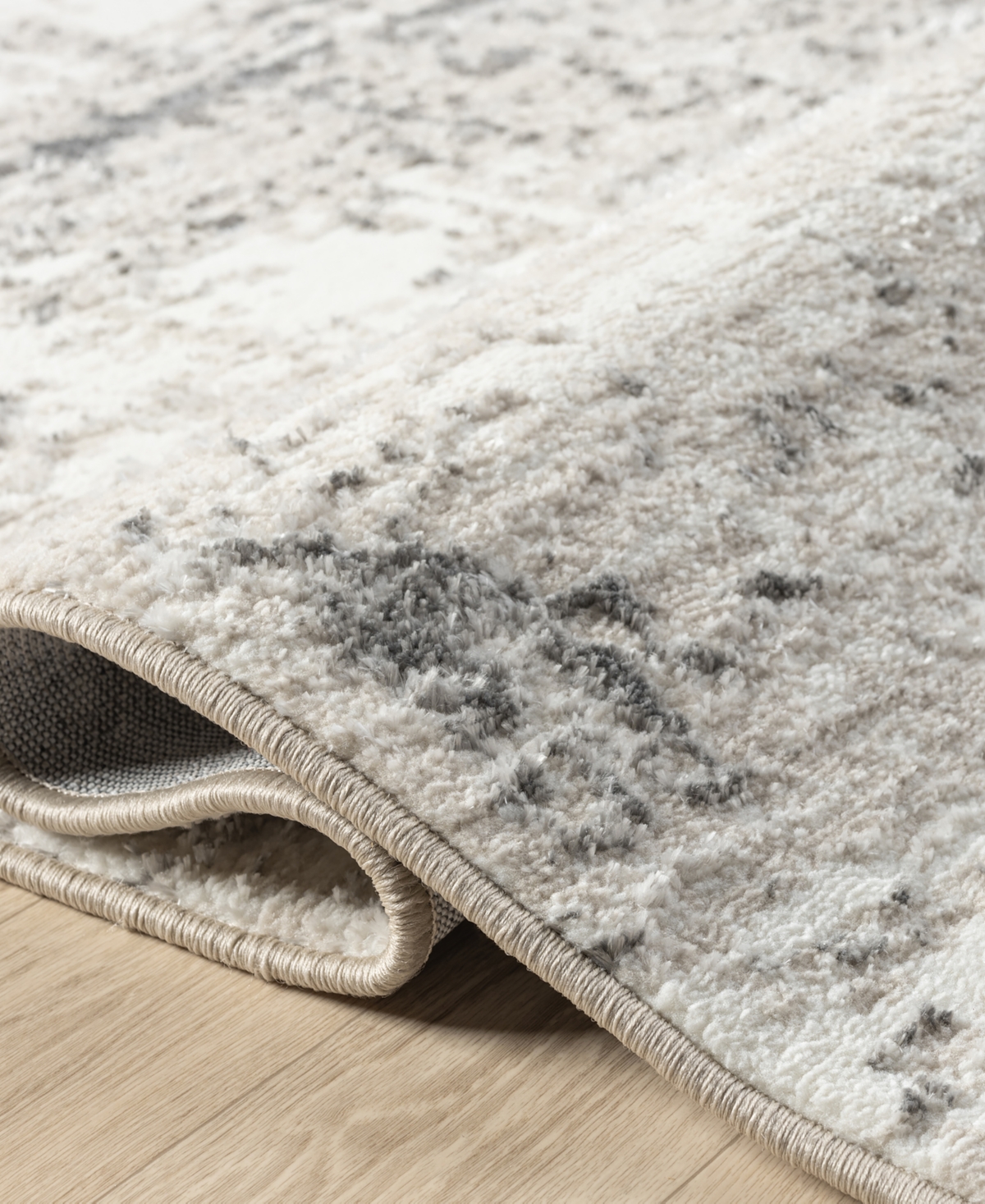 Lr Home Atlas Ant-053 2'x7' Runner Area Rug In Beige,gray