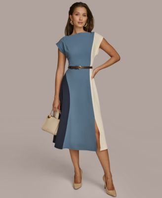 Donna Karan New York - Women's Colorblocked A-Line Dress