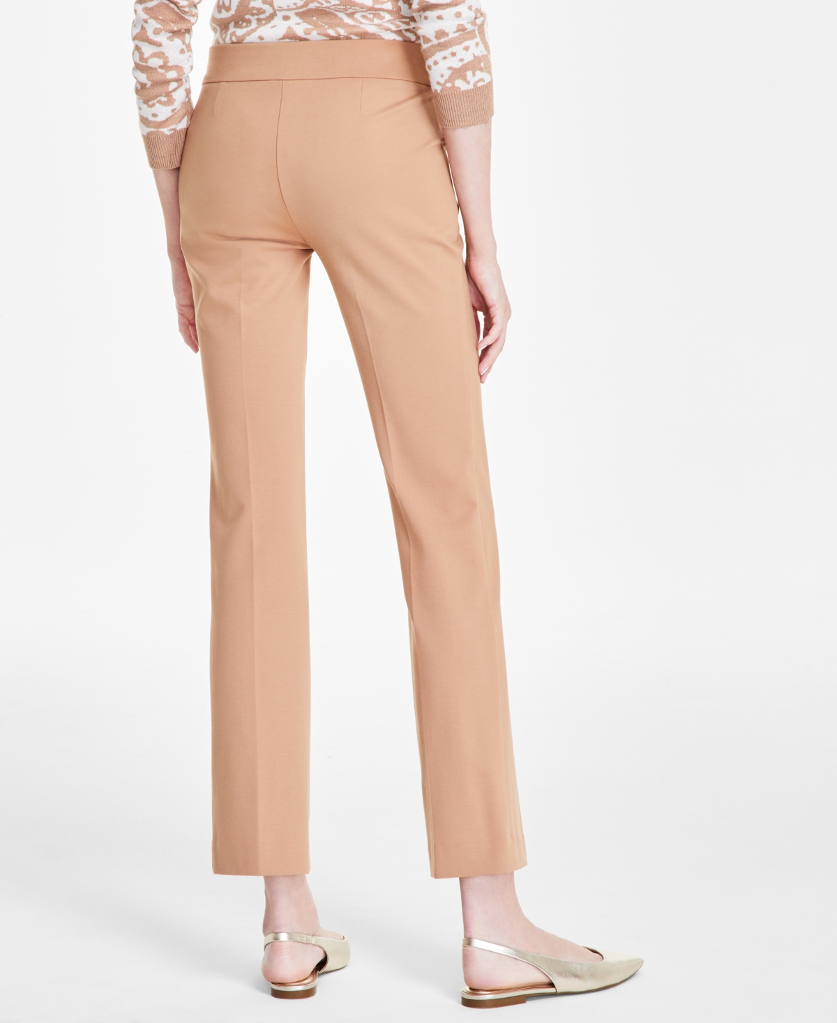 Jones New York Women's Nyc Compression Bootcut Pull-on Pants In Praline