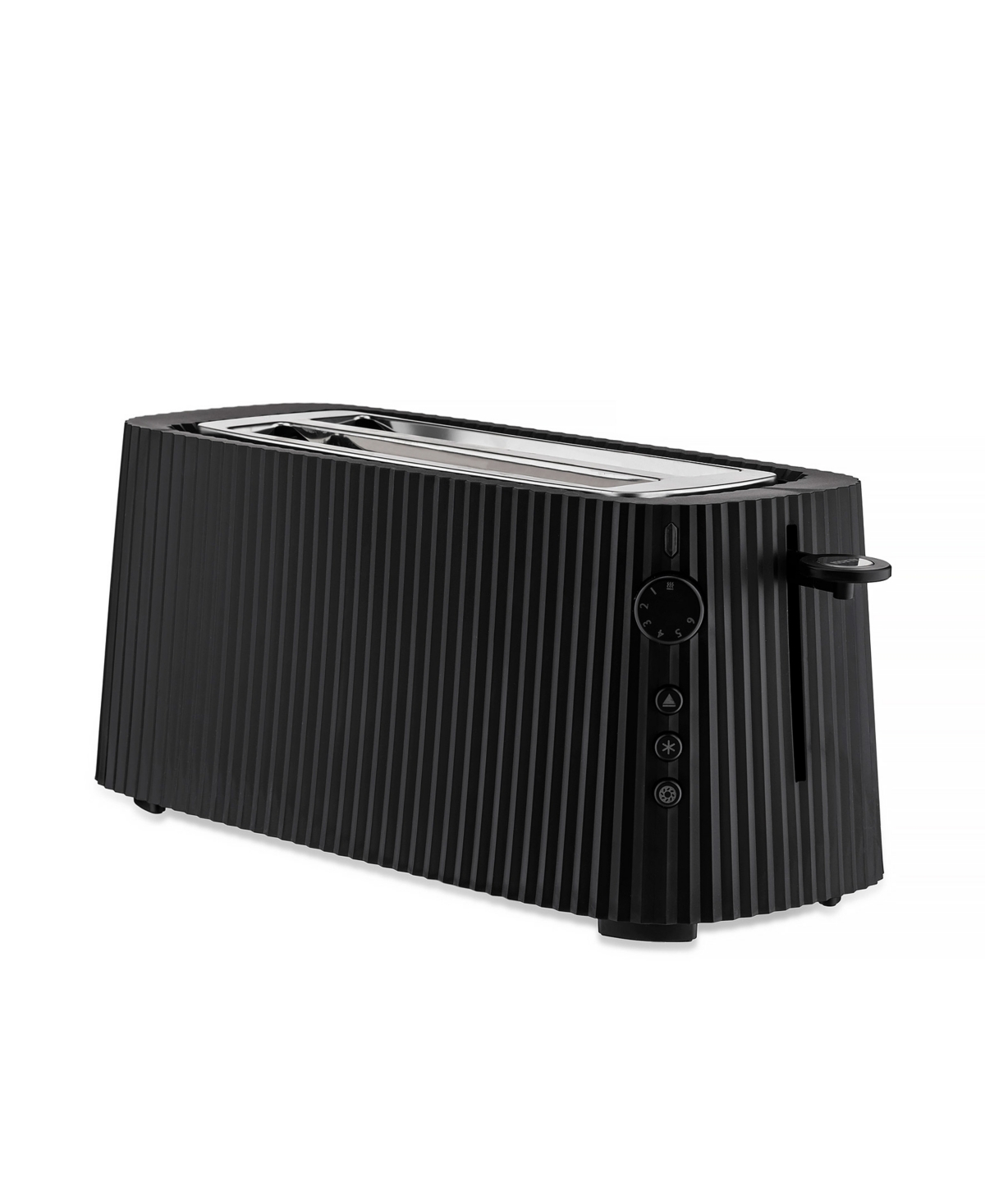 Alessi Plisse 4 Slice Toaster With Warming Rack In Black