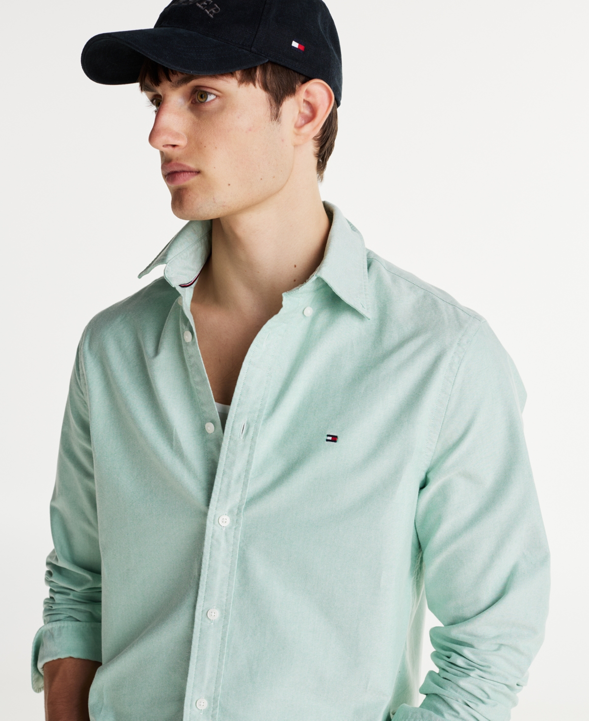 Tommy Hilfiger Men's Regular-fit Heritage Oxford Shirt In Nouveau Green