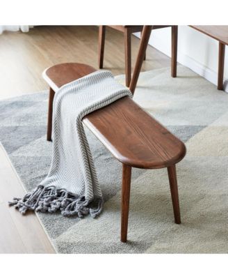 Natural Oak Wood Dining Bench for Living Room Use