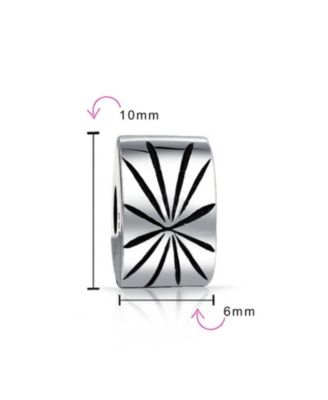 Geometric Spacer Snap Clasp Star Stopper Barrel Bead Charm .925 Sterling Silver