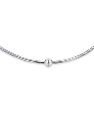 Simple Plain Ball Bead Snake Chain Anklet Ankle Bracelet .925 Sterling Silver Made In Italy 10 Inch 1.5MM Ball