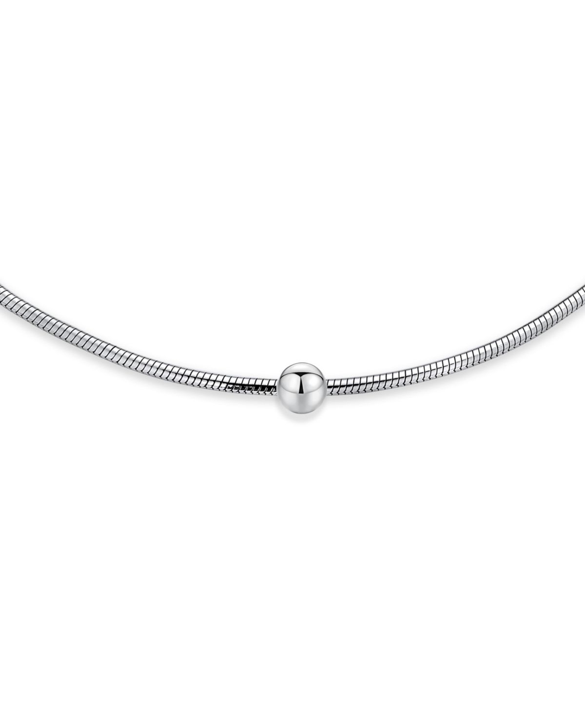 Bling Jewelry Simple Plain Ball Bead Snake Chain Anklet Ankle Bracelet For Women .925 SterlingMade In Italy 10 Inch 1.5MM Ball - Silver