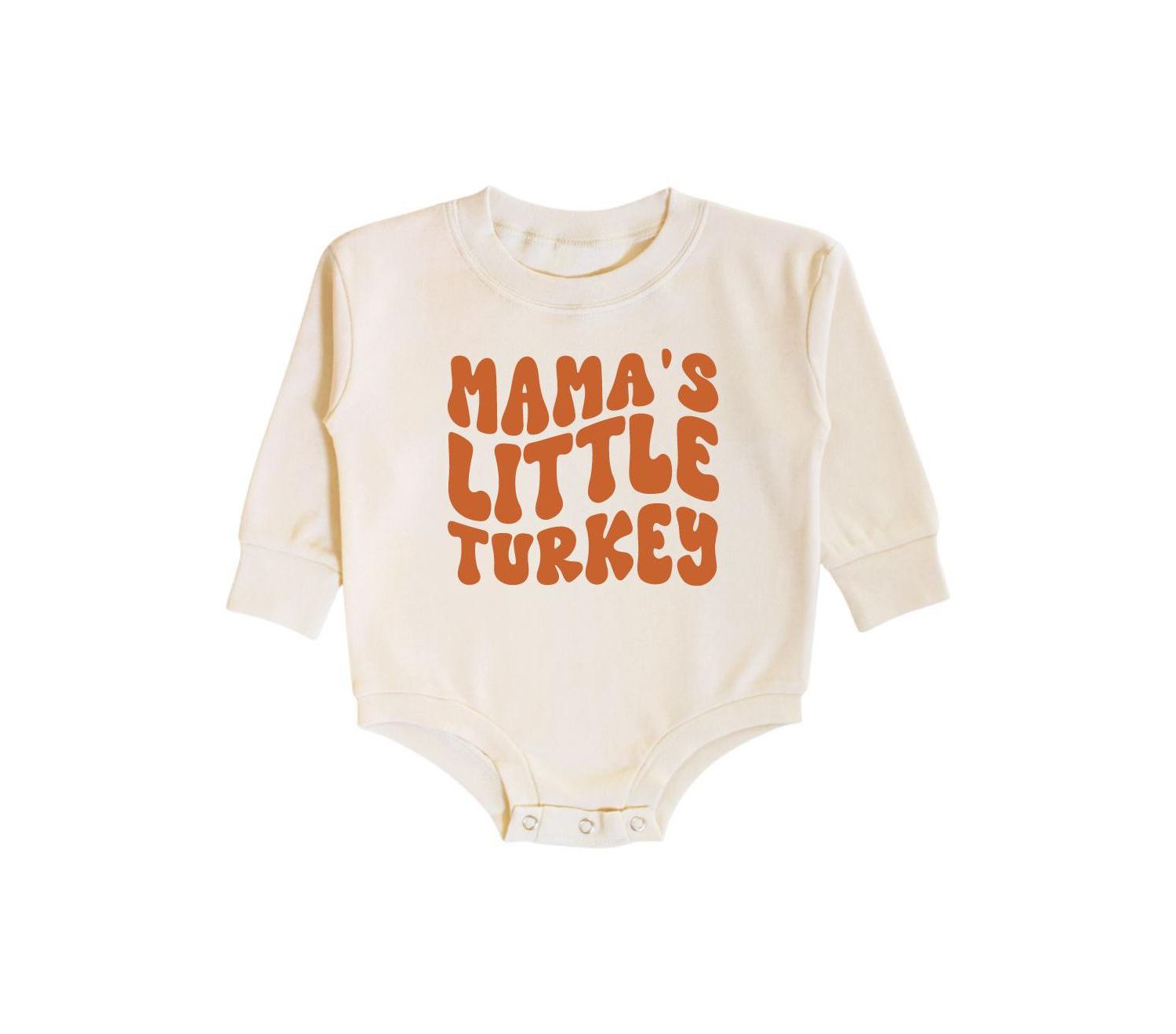 Baby Girls Baby Baby Mama's Turkey Thanksgiving Long Sleeve Romper