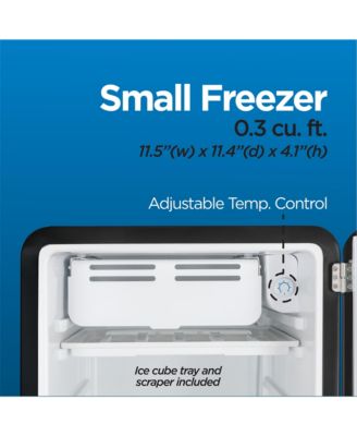 3.2 Cu. Ft. Refrigerator With Freezer, Vintage Style Refrigerator, With Slide-Out Glass Shelves & Tall Bottle Storage, Retro Fridge