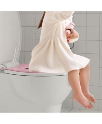 Built-In Toddler Seat Soft-Close Round Toilet Seat