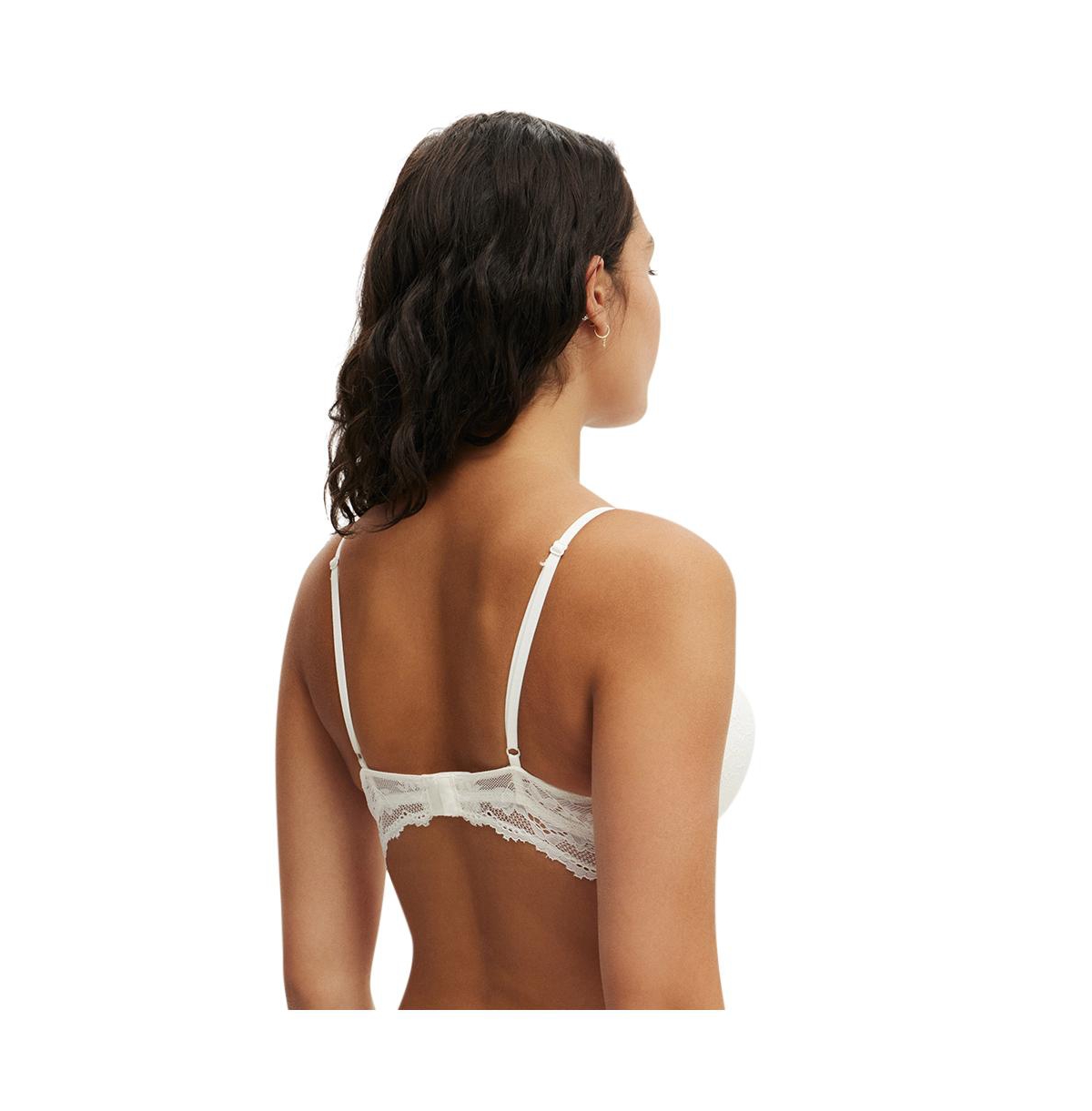Cotton On Women's Everyday Lace Longline Push Up 2 Bra