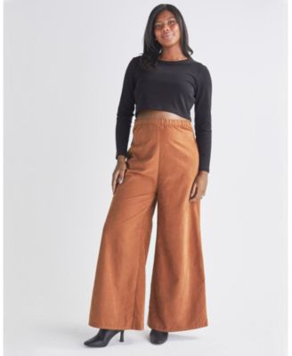 Maternity Stacie Wide Leg Pants in Suede