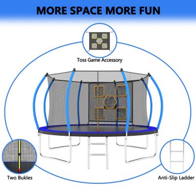 14ft Trampoline with Enclosure for Kids