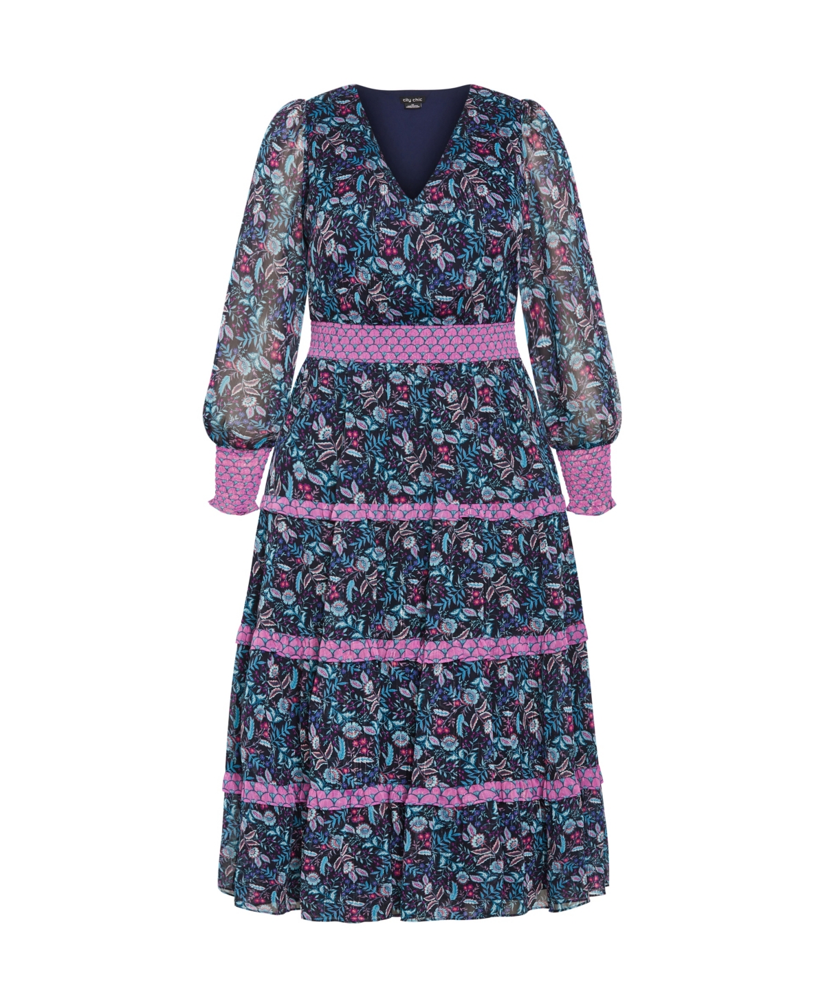 City Chic Plus Size Gwendolyn Print Dress