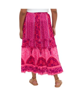 Plus Size Samara Print Skirt