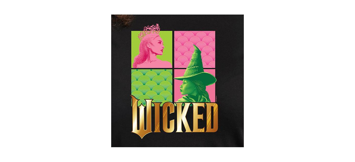 Женская футболка Hybrid Apparel Plus Size Wicked Elphaba Glinda Graphic Crew Neck, цвет: Чёрный — фото 2