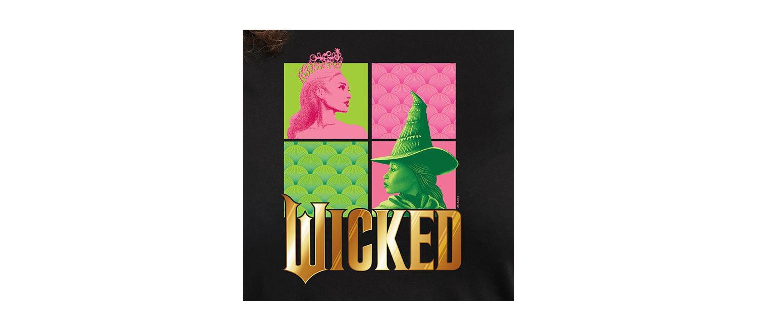 Plus Size Wicked Elphaba Glinda Graphic Crew Neck T-Shirt