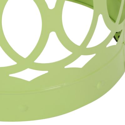 Streamdale Modern Metal End Table Set With Cut Iron Design (Set Of 2)