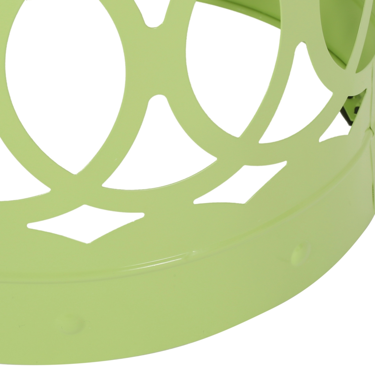 Streamdale Furniture Modern Metal End Table Set With Cut Iron Design (Set Of 2)