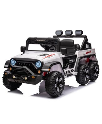 24V Ride On Large Pickup Truck for Kids, 4WD Ride On Car with Remote Control, Bluetooth Music, Spacious Rear Storage, Parents Assist in Driving