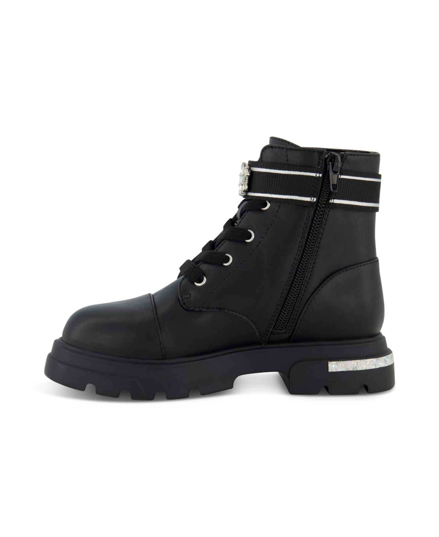 Ботинки Jessica Simpson Rosa Brooch Moto Boot для девочек, цвет: Чёрный — фото 4
