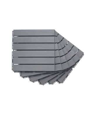 Streamdale 10-Pc Acacia Interlocking Deck Tiles (12" x 12")