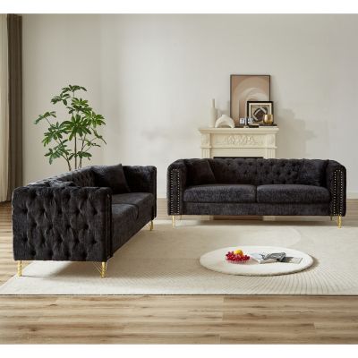 Streamdale Stylish Modern Pull Buckle Design Sofa