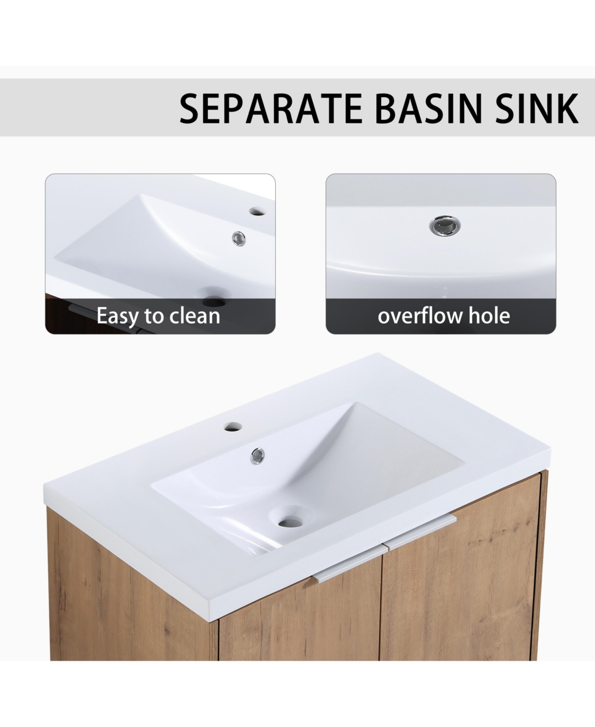 Streamdale 72" Wall-Mounted Vanity with Sink and Cabinet