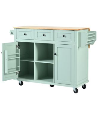 Multifunctional Storage and Wheels Kitchen Cart
