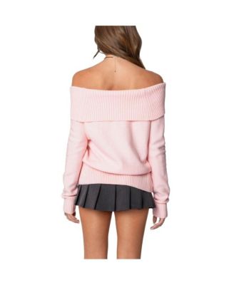 Women's Marilyn Buckled Off Shoulder Sweater