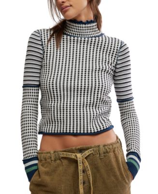 Free People Women's Gamer Cuff Long-Sleeve Sweater - Macy's