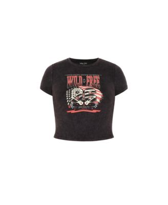 Plus Size Micro Wild Print Tee