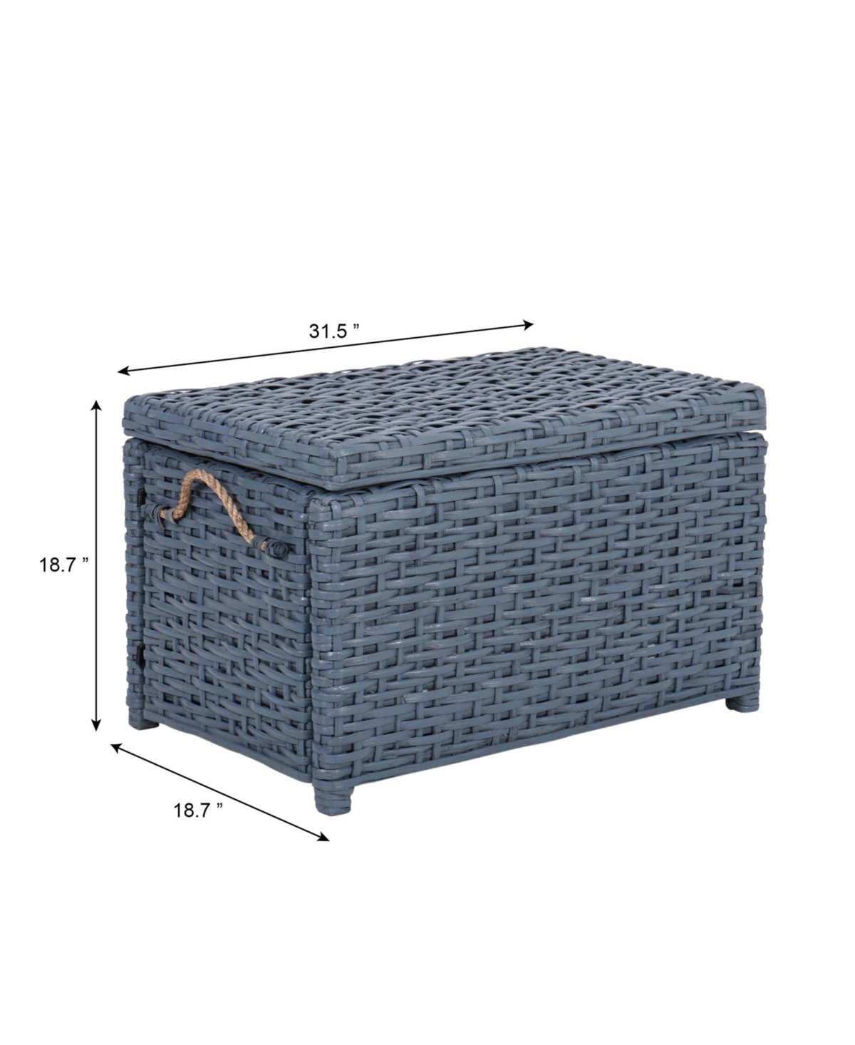 Jonathan Y Jacob Handwoven Wicker Storage Trunk