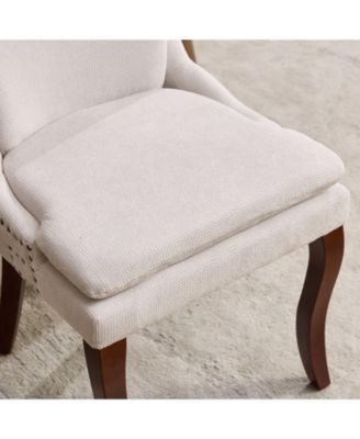  Modern Chenille Dining Chairs, Set of 2