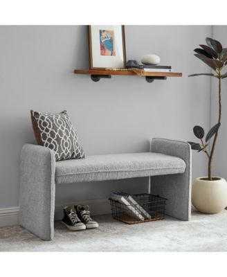 Streamdale Furniture Bedroom storage stool, linen fabric storage stool ...