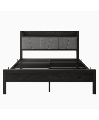 Streamdale Queen Bed Frame with Storage, Charging Station, Noise-Free