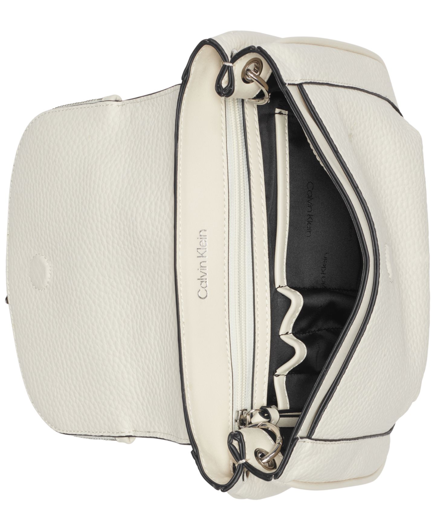 Женская сумка Calvin Klein Zulle Zip-Around Crossbody with Signature Hang Off, цвет: Белый — фото 4