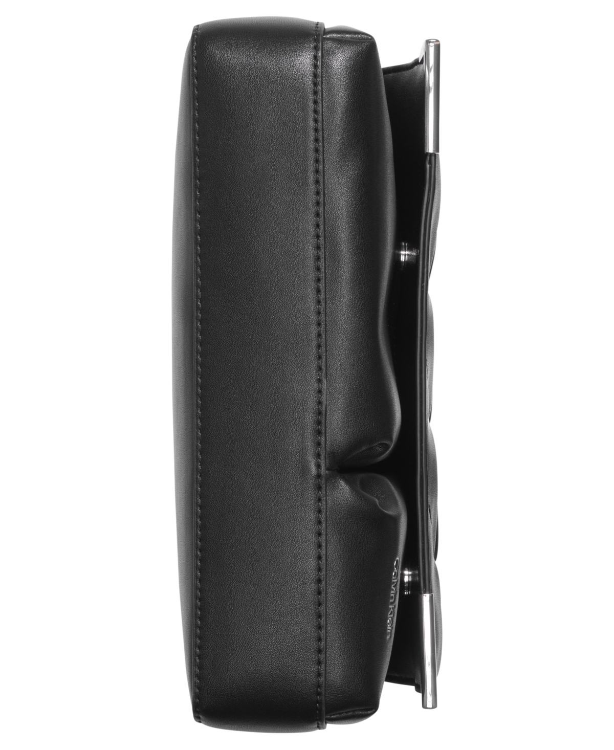 Shop Calvin Klein Mica Flap Convertible Shoulder Bag In Black,silver