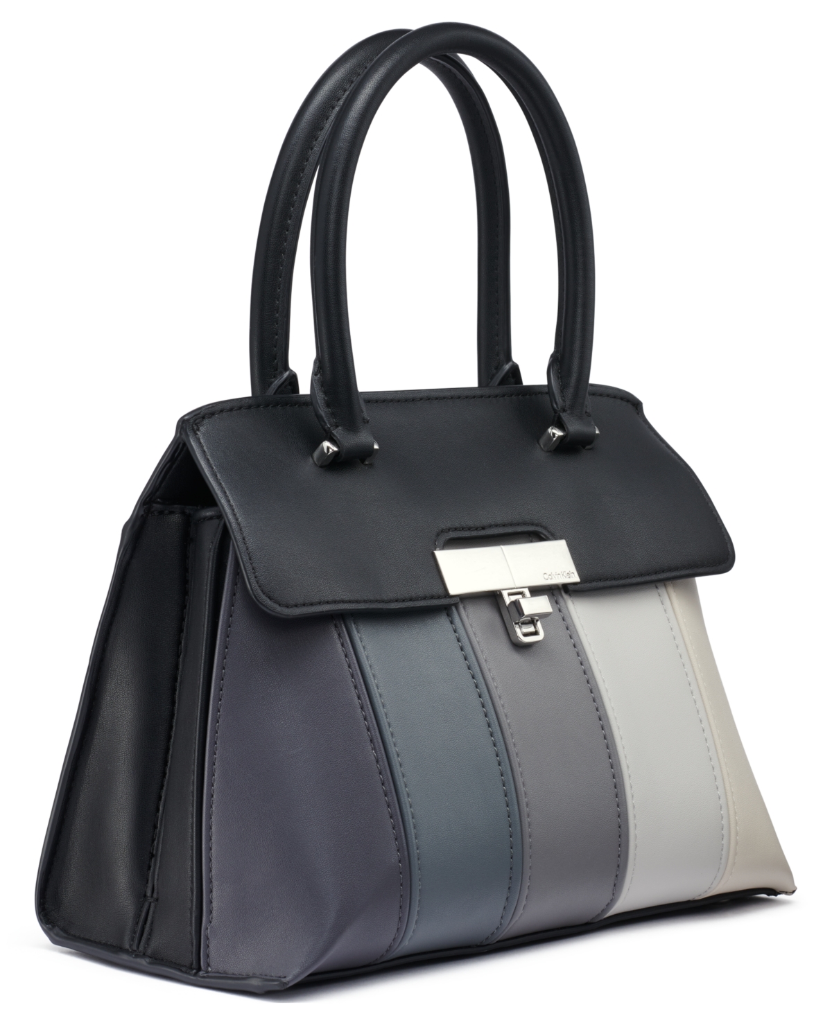 Calvin Klein Becky Convertible Turn Lock Crossbody Bag In Black Multi