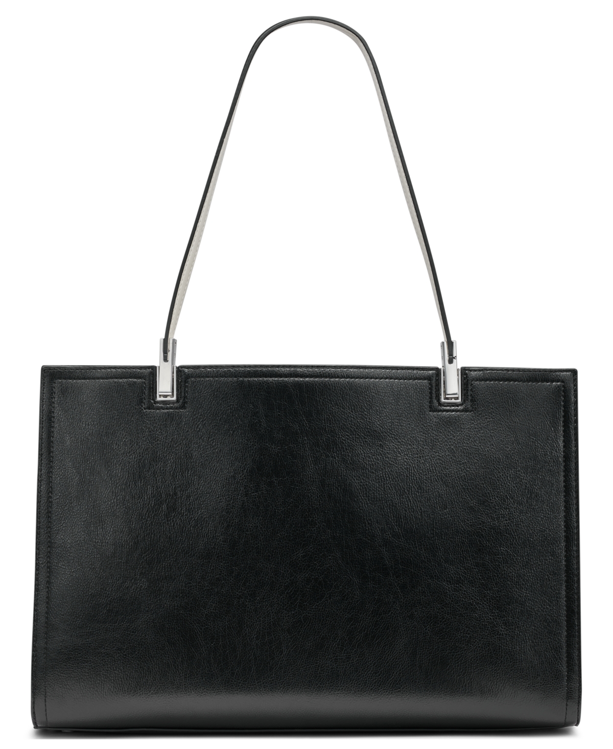 Calvin Klein Verne Mixed Material Tote In Black,white,grey