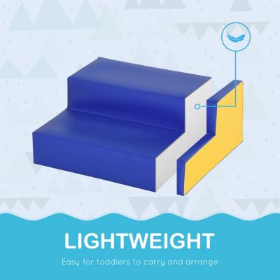 2 Piece Climb and Crawl Activity Play Set Soft Secure Foam Playset for Toddler Preschooler Indoor Play Equipment Baby Learning Toys Multicolor