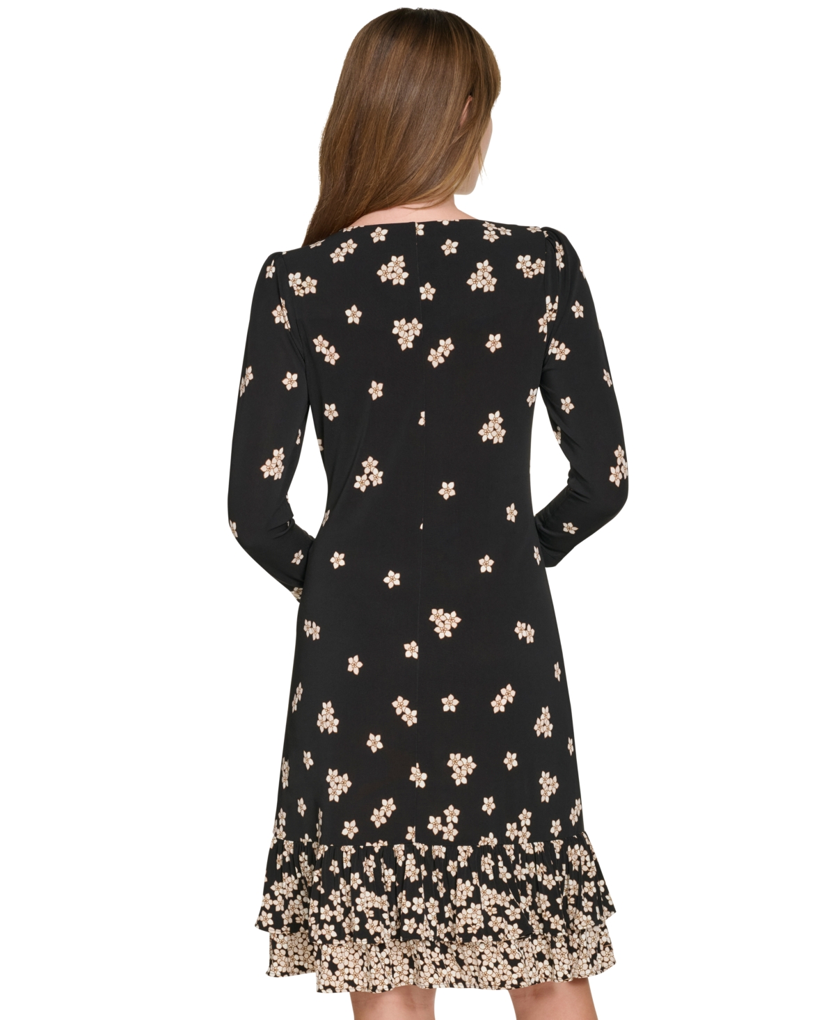 Tommy Hilfiger Women's Floral-Print Ruffled Shift Dress