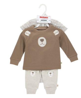 Baby Girls Crew Tee, Bodysuit and Pants, 3-Piece Set