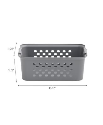 Medium Organizer Storage Basket, Gray, Pack of 4